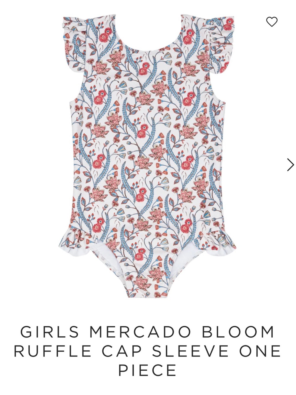 Minnow Girls Mercado Bloom Cap Sleeve Rashguard
